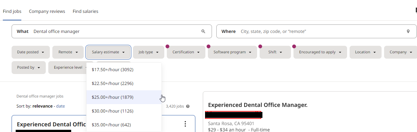 Image for hour Pay Dental Office Manager in USA from indeed.com